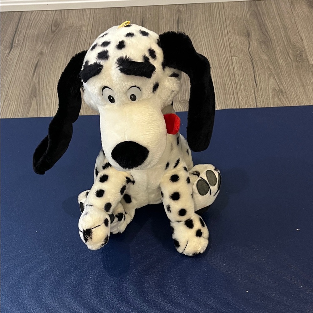 The Limited Plush Dalmatian Toy – White & Black with Red Collar Accent